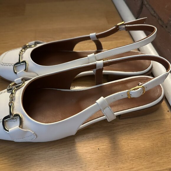 Mila Paoli White Slingback Flats - Picture 3 of 5